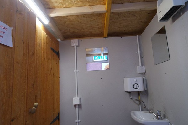 Wooden shed toilet unit