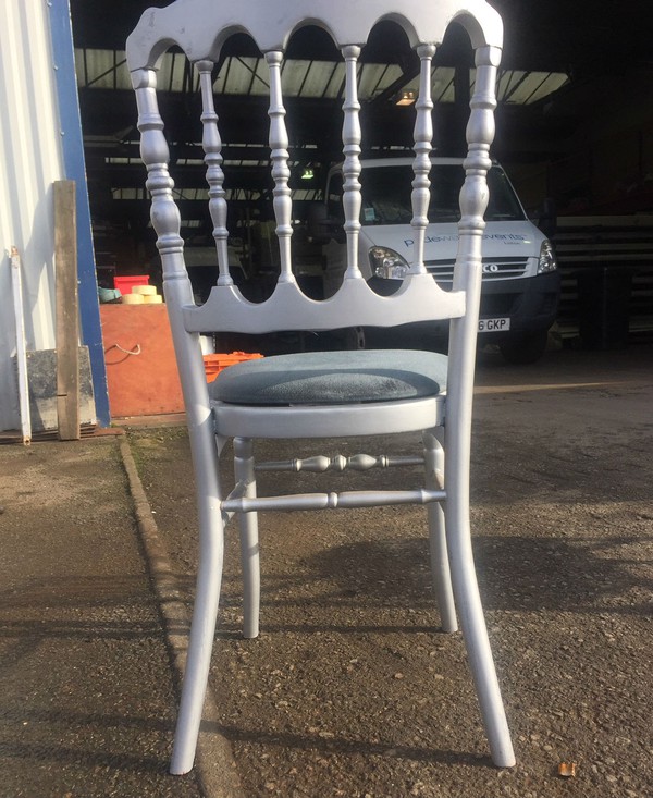 Napoleon chairs in silver