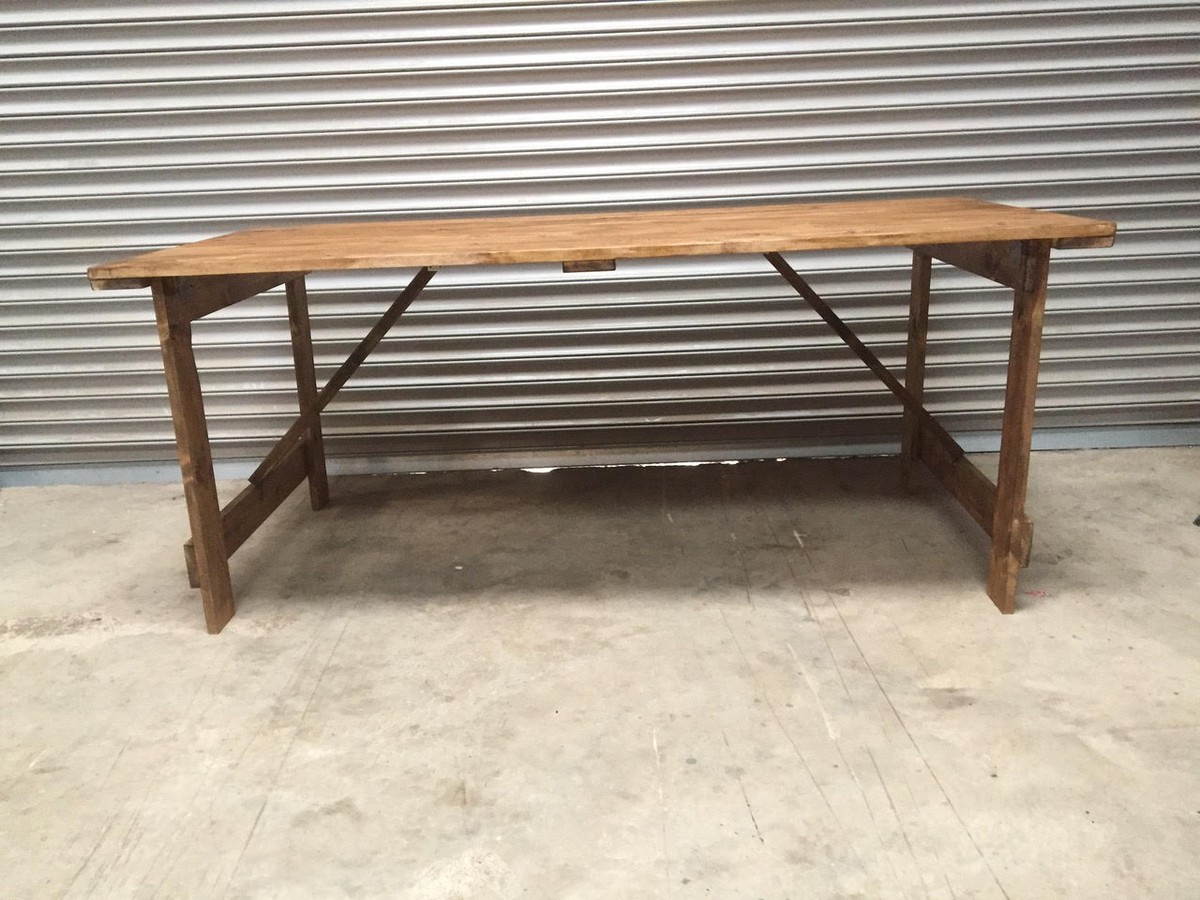 Secondhand Chairs and Tables Trestle Tables NEW Rustic Style