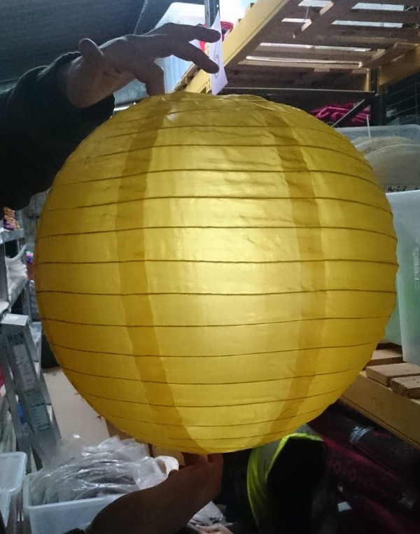 Yellow Spherical Lanterns (Paper & Nylon)