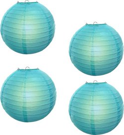 23x Blue Spherical Lanterns (Nylon)