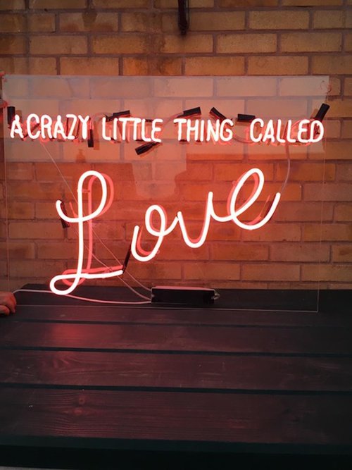 Bespoke Pink Neon sign A Crazy Little Thing Called Love Bespoke Pink Neon sign A Crazy Little Thing Called Love