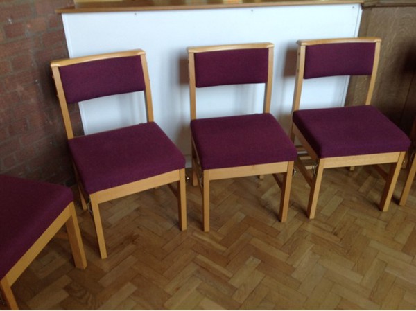 Church chairs for sale with Bible ledge