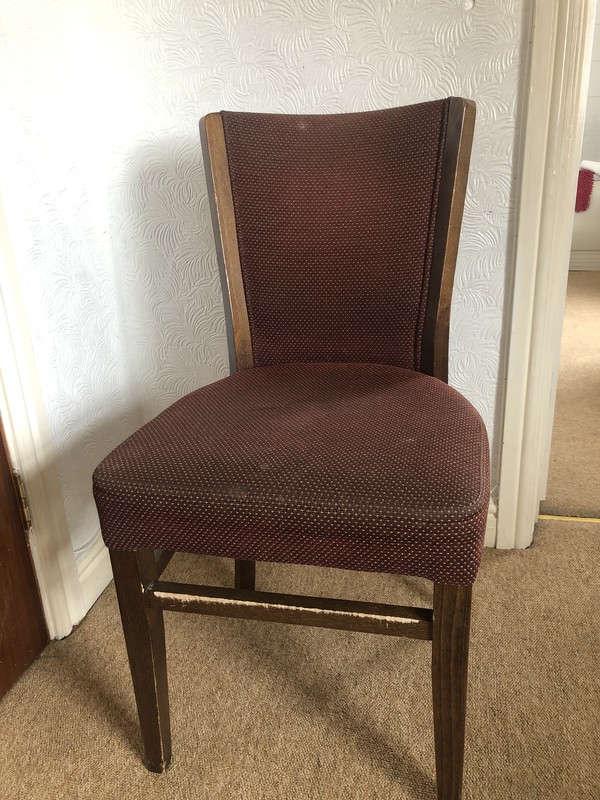 Burgundy Red Upholstered Restaurant Chair