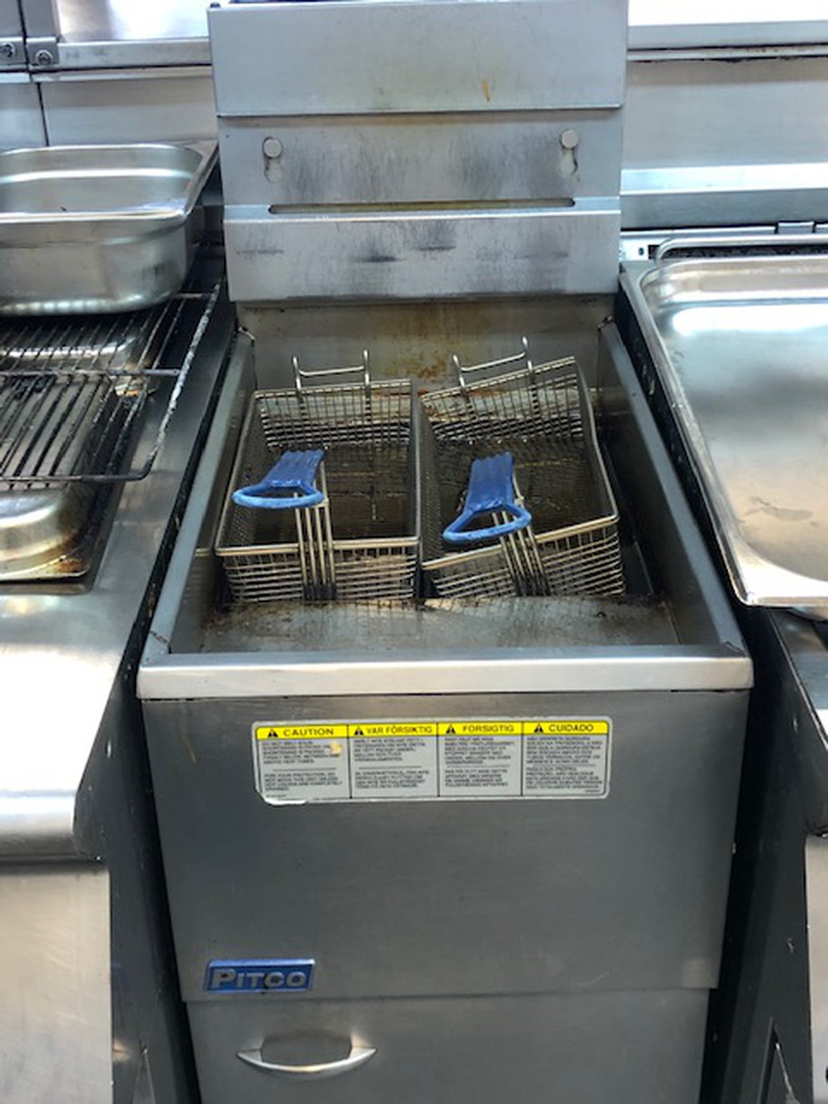 Secondhand Catering Equipment Gas Fryers Pitco Gas Commercial Fryer