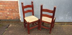 Briton Rush Seat Chairs for sale