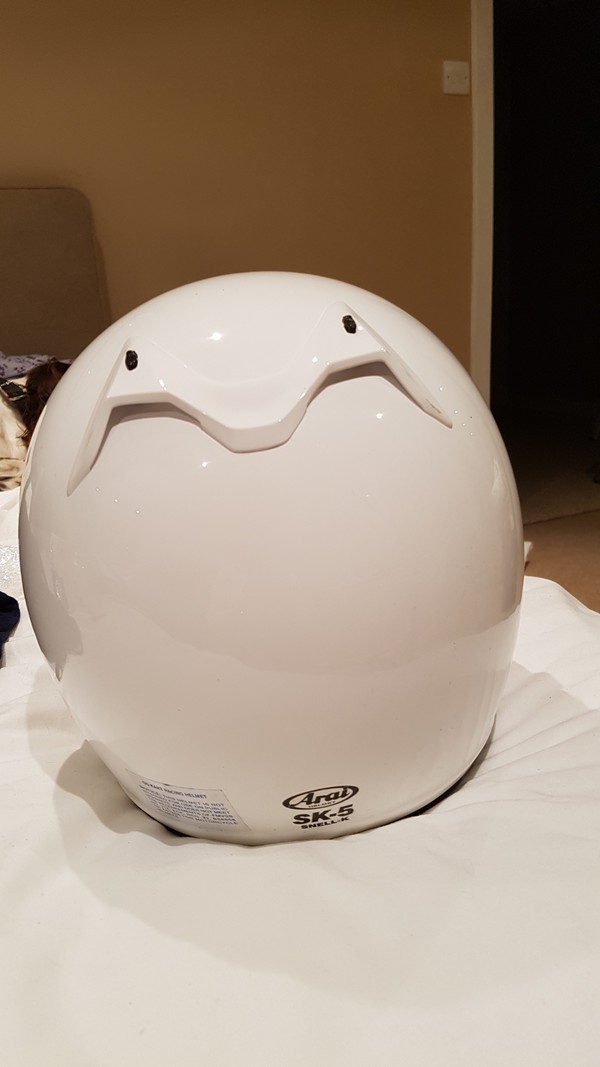 White Karting Helment