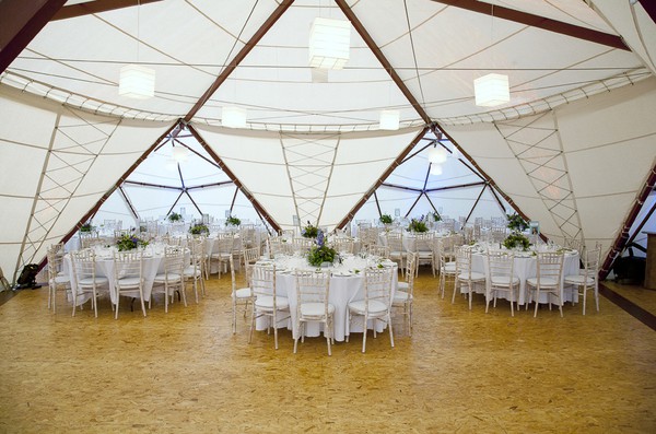 Giant Geodesic wedding marquee