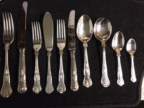 Silver Plated Kings Pattern Cutlery Job Lot Silver Plated Kings Pattern Cutlery Job Lot