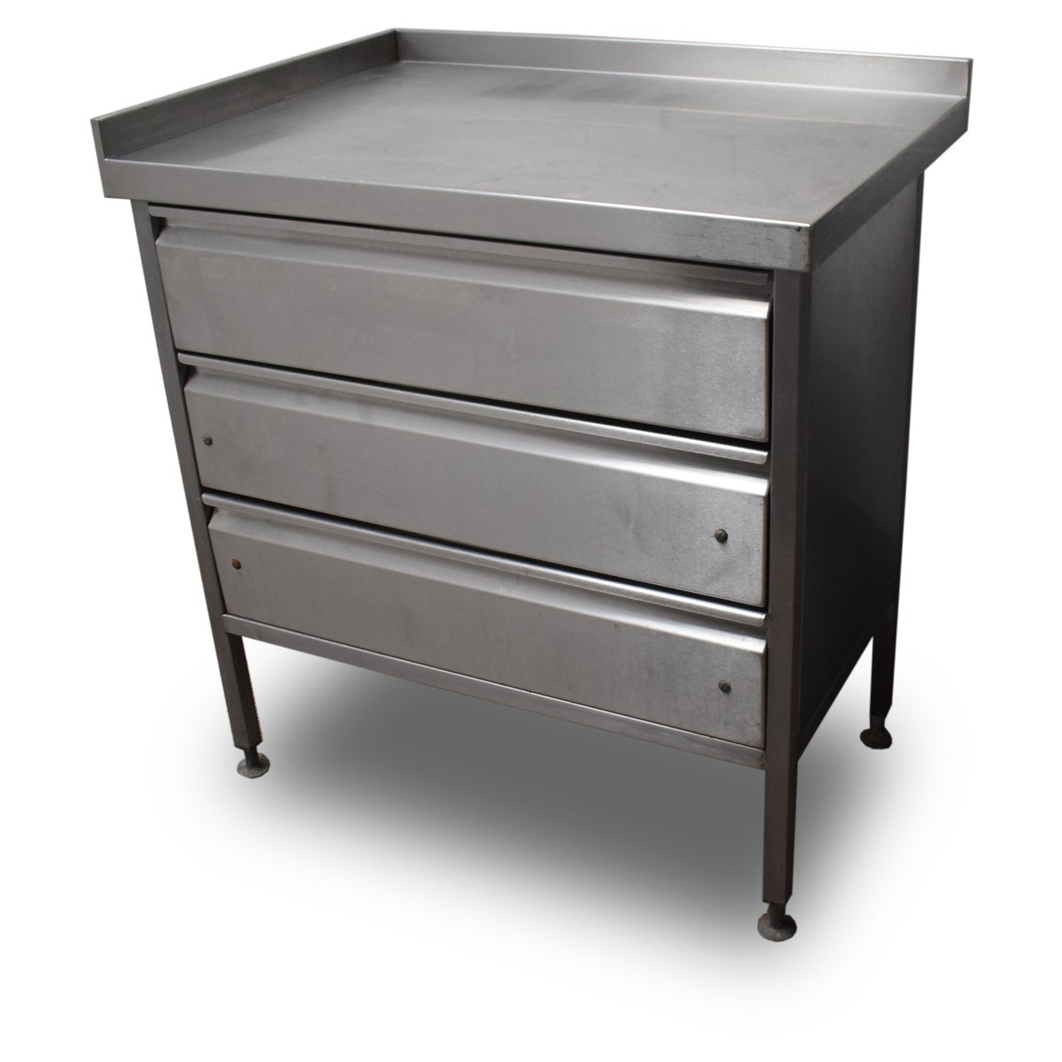 Secondhand Catering Equipment Kitchen Cupboards and 0.9m Stainless Steel Drawers