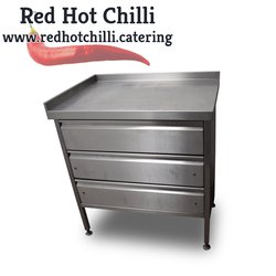 0.9m Stainless Steel Drawers