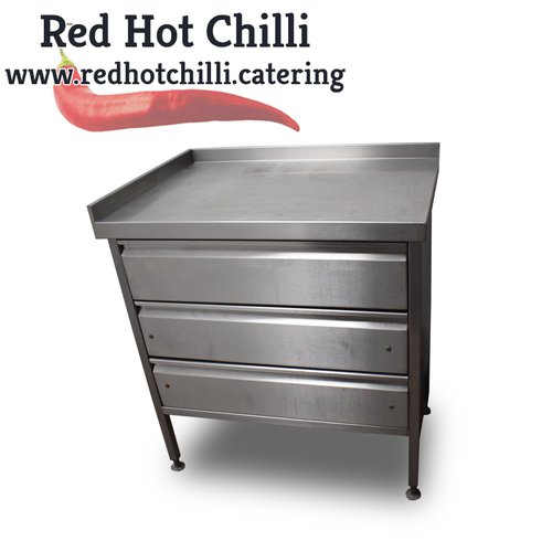 0.9m Stainless Steel Drawers