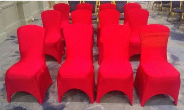 Red Spandex Stretch Event Chair Covers