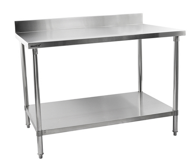 Stainless Steel Table 1200 Wide with Splash Back