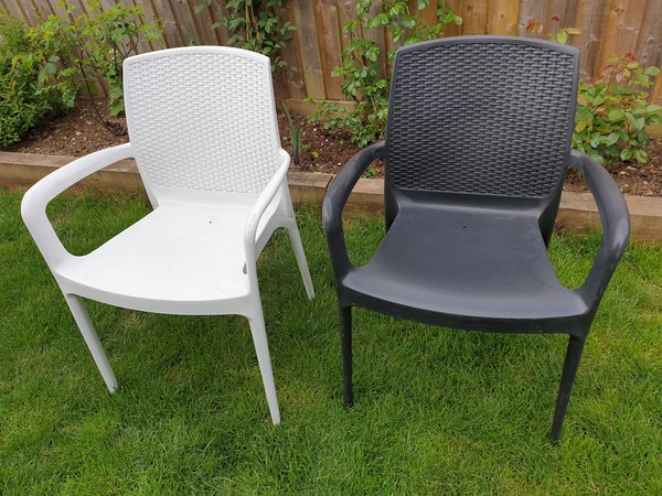 Black and White Patio Chairs