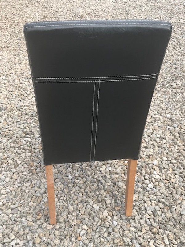 Buy Used Faux Leather Padded Black Chairs