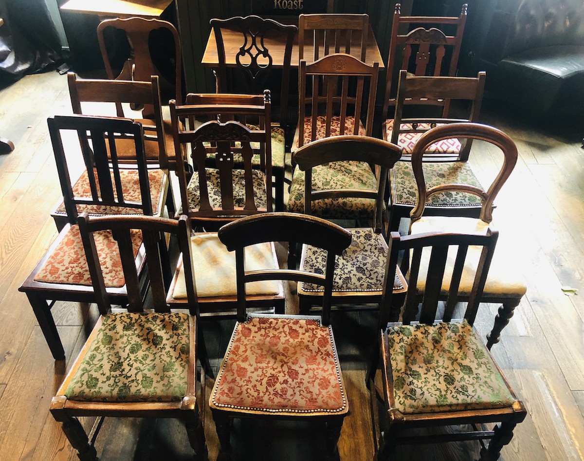 50x antique vintage dining chairs  glasgow
