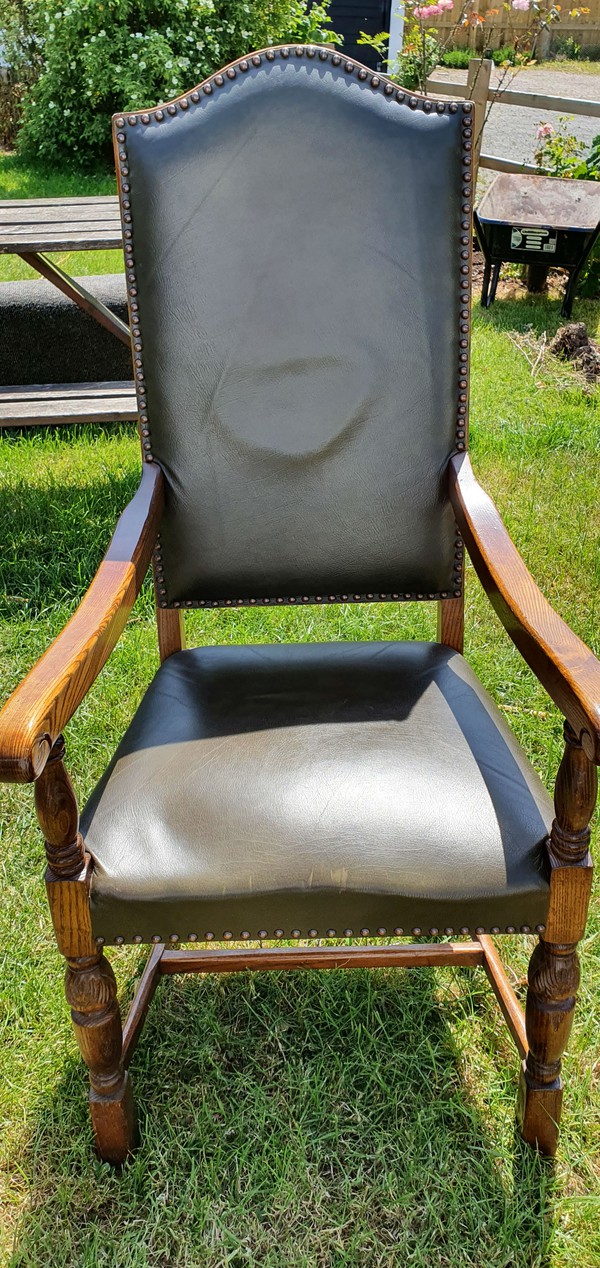 High back carver dining chair