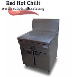 Kitchen stainless steel cupboard.