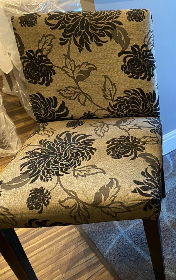 Floral Fabric Restaurant Chairs