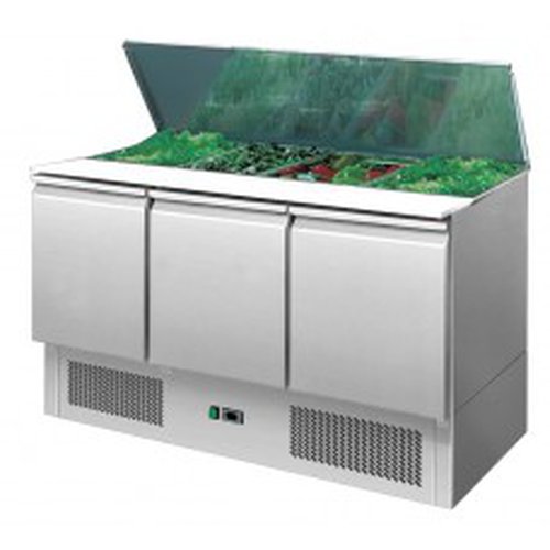 Brand New Atosa ICE3850 3 Door Bench Fridge Saladette (W11156) Brand New Atosa ICE3850 3 Door Bench Fridge Saladette (W11156)
