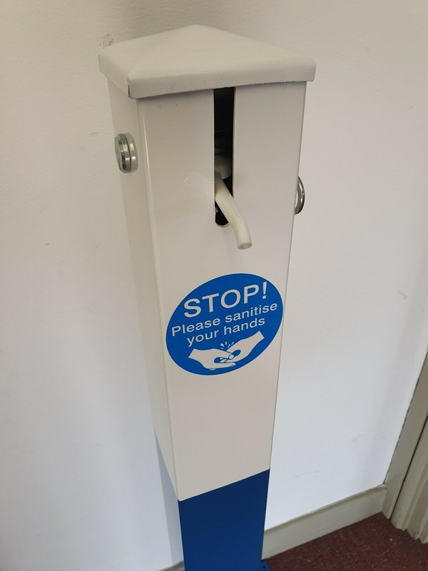 Foot operated sanitiser dispenser