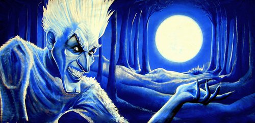 Giant 6m by 3m Professionally Hand Painted Jack Frost Backdrop Giant 6m by 3m Professionally Hand Painted Jack Frost Backdrop