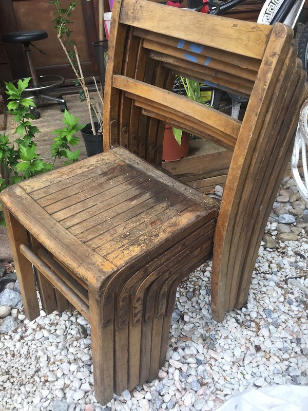 Stacking Wooden Chairs