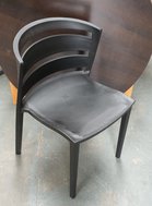 Julie thermoplastic Black stacking side chairs