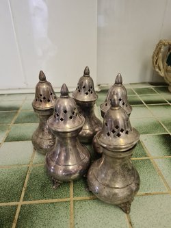 Used Vintage Silver Plated Sugar Shakers