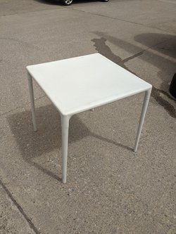 White Square Plastic Tables