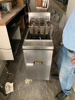 Anets double basket single well fryer