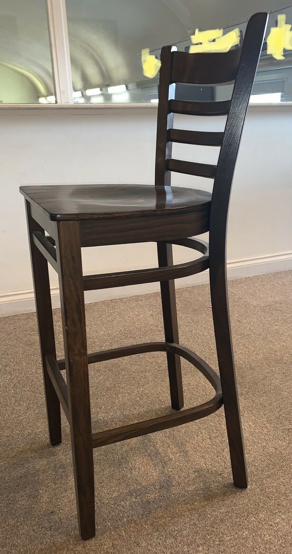 Secondhand Chairs and Tables Pub and Bar Furniture 13x Walnut High