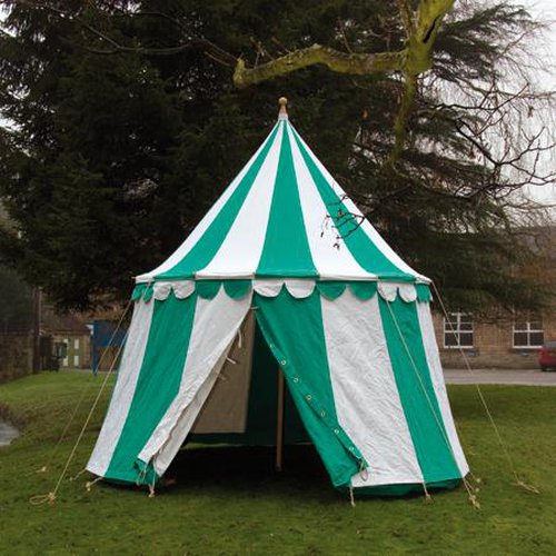 Green and white Historic / Medieval Canvas Pavillion Green and white Historic / Medieval Canvas Pavillion