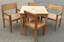 Out door dining tables and chairs