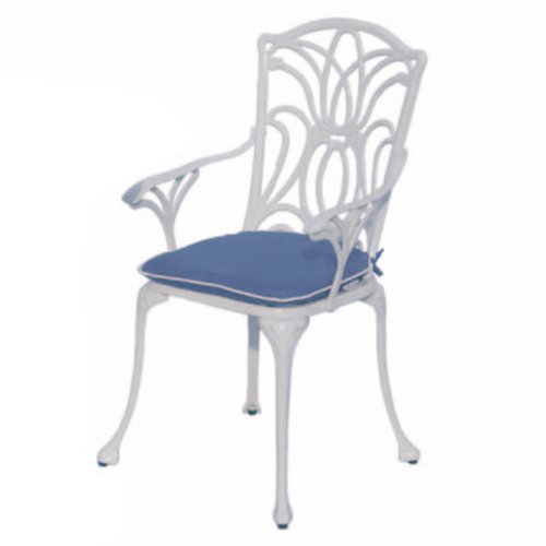 Outdoor armchair with blue seatpad Outdoor armchair with blue seatpad