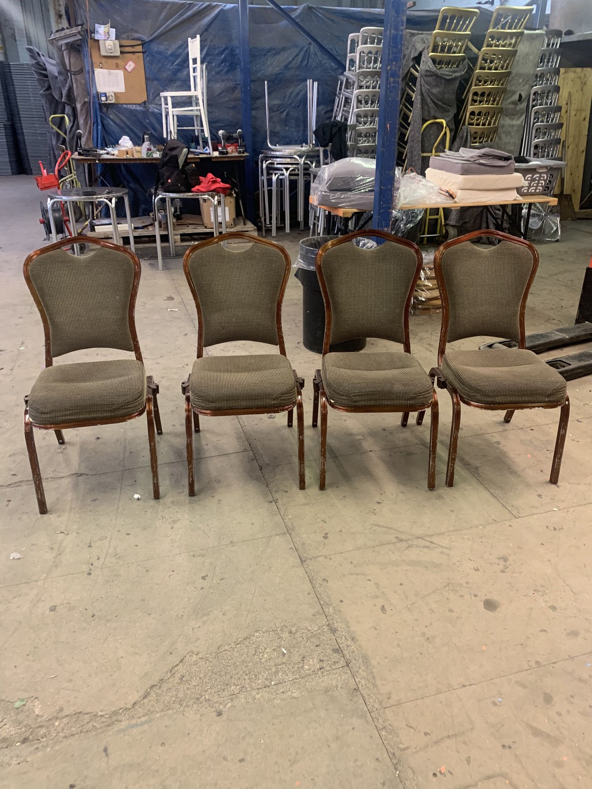 Secondhand Chairs and Tables Aluminium Framed Banqueting Chairs