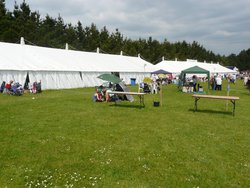 Used Traditional Marquee 100ft x 40ft PVC 7ft Walls