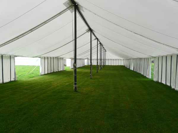 Traditional Marquee 100ft x 40ft PVC 7ft Walls for sale