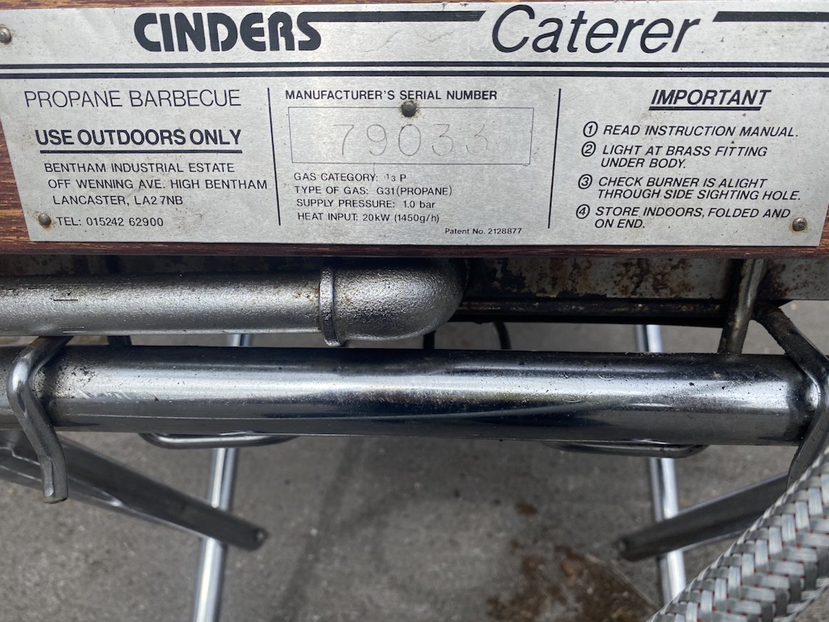 cinders charcoal grill