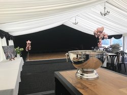 Socially distanced wedding marquee
