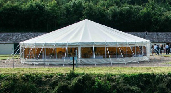 Traditional round marquee