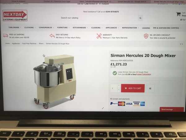 New price of the Dough Mixer