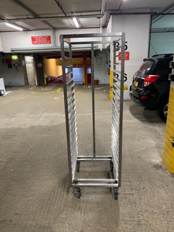 Various single and double full-size gastronome trolleys