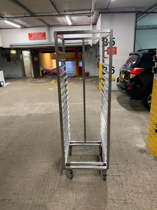 Various single and double full-size gastronome trolleys