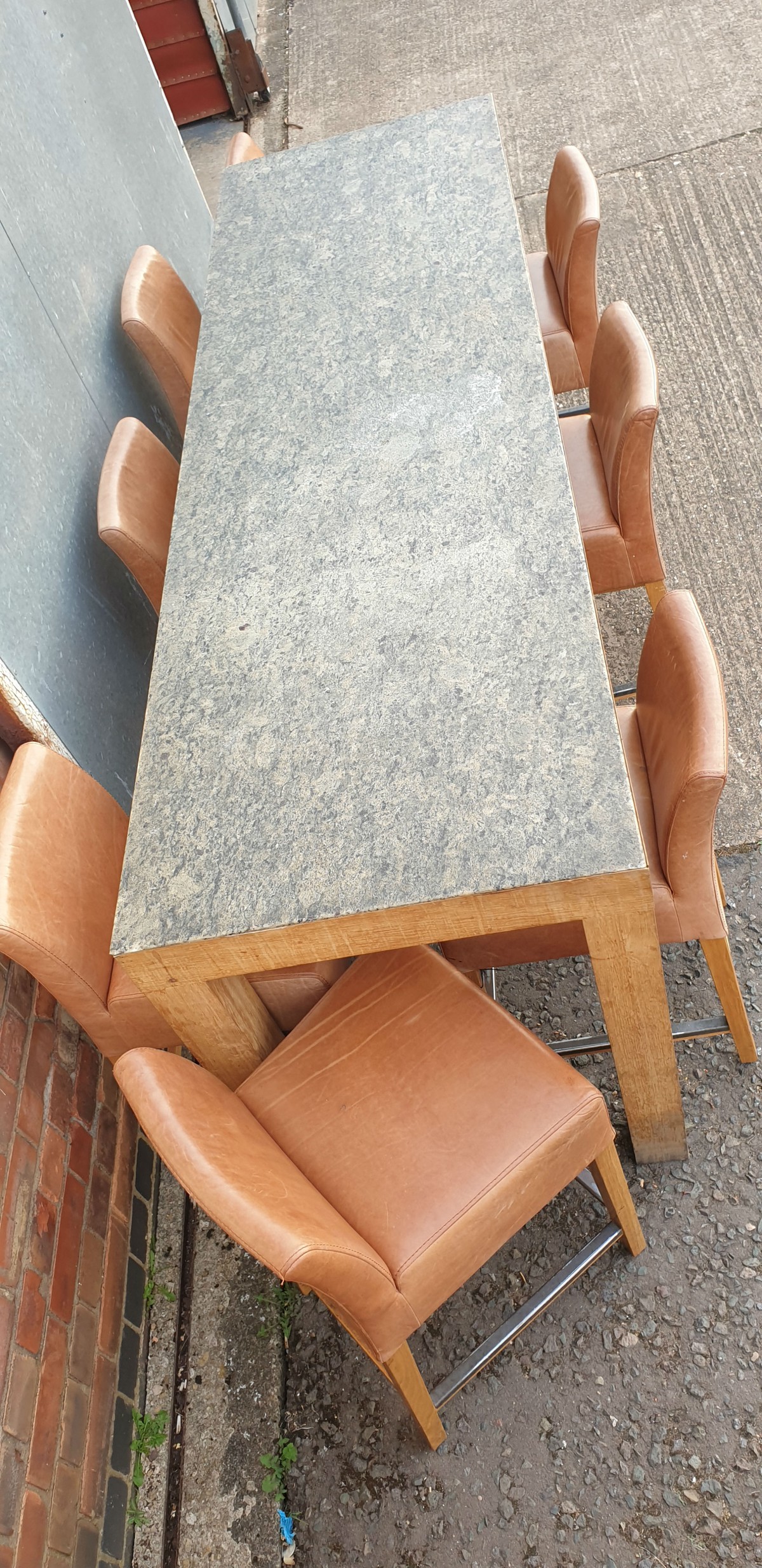 Secondhand Catering Equipment InnVogue Nottinghamshire Solid Rustic Grey Granite Table