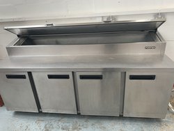 Fosters PREMG600L 4 Door Bench Fridge fridge