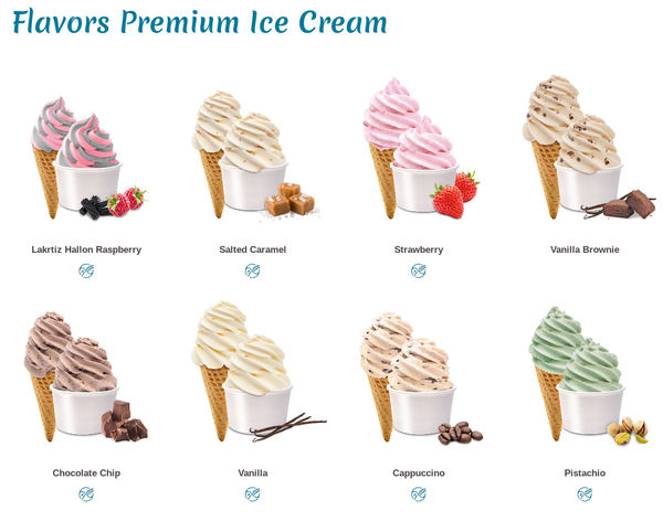 OneShot Pod Ice Cream Flavors