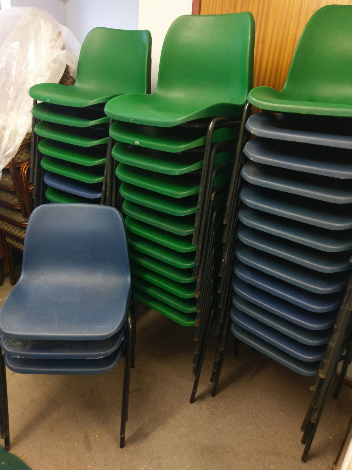 Secondhand Chairs and Tables Polypropylene or Polystacking Chairs