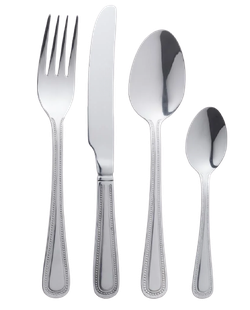 Bead pattern stainless steel cutlery